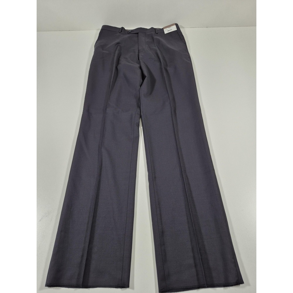 Prontomoda Suit Pants Mens 34x36 Navy Merino Wool Super 140s Dress NWT